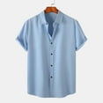 thumbnail image 2 of DTBPRQ Mens Dress Shirts Casual Regular Fit Formal Shirts Short Sleeve Men Button Down Shirt, 2 of 9