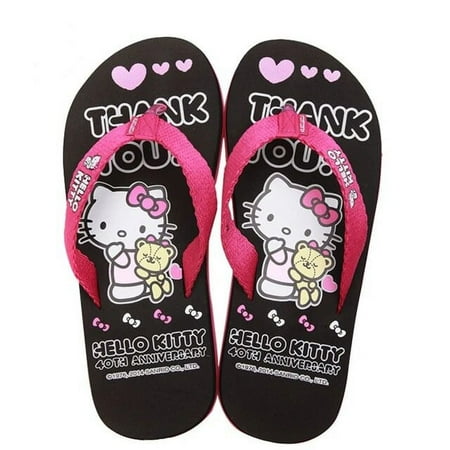 

Sanrio Hello Kitty 2000s Woman Flip Flops for Women Y2k Trendy Summer Student Flat Heel Cartoon Slippers Casaul Beach Sandals yening