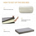 thumbnail image 3 of ZephyPaws Orthopedic Dog Bed for Large Dogs - 35 x 22 Inch, Waterproof Washable Pet Mat with Egg Crate Foam & Removable Cover, Plush Deluxe Crate Bed, Gray, 3 of 13