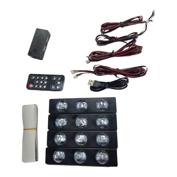 Scienceny Luz de ambiente interior del vehículo Interfaz USB portátil Control remoto universal Lámpara de tira decorativa adhesiva Bombillas para automóviles