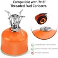 thumbnail image 3 of Backpacking Stove - Portable Camping Stove - Small Backpack Camp Single Burner for Propane Butane Isobutane Fuel Canister - Mini Pocket Rocket Jet Boiler for Hiking & Gas Cooking, 3 of 7