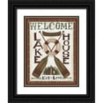 thumbnail image 1 of Shamp, Cindy 19x24 Black Ornate Wood Framed with Double Matting Museum Art Print Titled - Lake House Welcome, 1 of 4