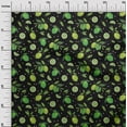 thumbnail image 2 of oneOone Cotton Silk Black Fabric Lemon Vegetable Sewing Material Print Fabric By The Yard 42 Inch Wide, 2 of 4