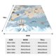 thumbnail image 3 of Balery Animals Travel World Map Manta de Felpa Suave y Acogedora – Cobija de Franela Aterciopelada para Cama, Lavable y Cálida para Sofá, Mascotas, Transpirable-80"x60", 3 of 7