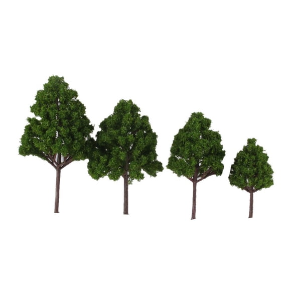 DEEPCRAFF 20Pcs Green Model Trees for Railroad Layouts, Dioramas, Indoor Scenery, Train Sets, and Miniature Landscaping