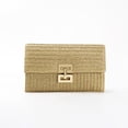 thumbnail image 3 of HEVIRGO Women Clutch Bag Envelope Shape Bohemian Foldable Double-layer Straw Braided Summer Beach Vacation Handbag, 3 of 8