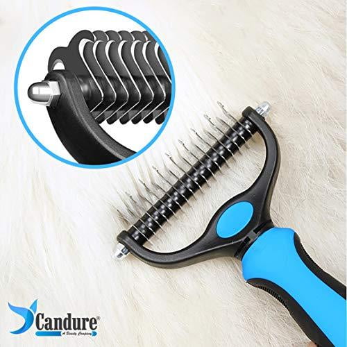 Candure Dematting Comb for Dog and Cat Pet Grooming Rake and