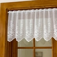 thumbnail image 6 of Sunyuer Pure White Floral Rose Lace for Kitchen Short Curtains - Rod Pocket White Lace Cafe Window Sheer Drapes for Small Curtains, 6 of 6