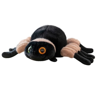 DolliBu Brown Spider Stuffed Plush Toy - Super Soft Cuddly Animal, 7 Inch, Insects Theme Gift For Kids & Adults
