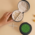 thumbnail image 5 of Yiaed Happy St. Patrick's day Print Travel Jewelry Case Bridesmaid Gift Boxes Jewelry Travel Organizer Small Round Jewelry Box Mini Storage-Black, 5 of 7