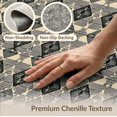 thumbnail image 6 of ODIKA 6'x9' Washable Area Rug Grid Lattice Checkered Neutral Geometric Trellis Farmhouse Border for Queen Size Bedroom, Under Bed, Master Suite, Easy Care, Non-Shedding, 6 of 7