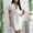 White, variant on Amzcrzy Dresses for Women Sundresses for Women Womens Dresses Women's Fashionable Summer-neck Double Breasted Ins Style Lace Up Dress Summer Dress