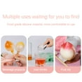 thumbnail image 3 of Vikakiooze Silicone Ice Cube Tray Whiskey Ice Ball Mould Ice Tray Silicone Spherical Ice With Lid, Peach Ice Ball Silicone Mould Diy Ice Cream Ice Cream Silicone Mould With Scale Leakproof, 3 of 5