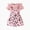 Q001 Pink, variant on kaprioy Toddler Baby Girls Summer Outfits 12 18 24 Months 2T 3T 4T 5T Solid Color Ribbed Short Sleeve T-Shirt with Daisy Printed Overall Shorts 2 Pcs Suspenders Suit