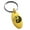 Gold, variant on Stainless Steel Bonsai Tree Yin Yang Engraved Small Oval Charm Keychain Keyring