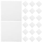 LONGYTONG Silver Wiping Cloth 100 Pcs Jewelry Cleaner Cleaning Cloths Jewlery Polishing Suede White