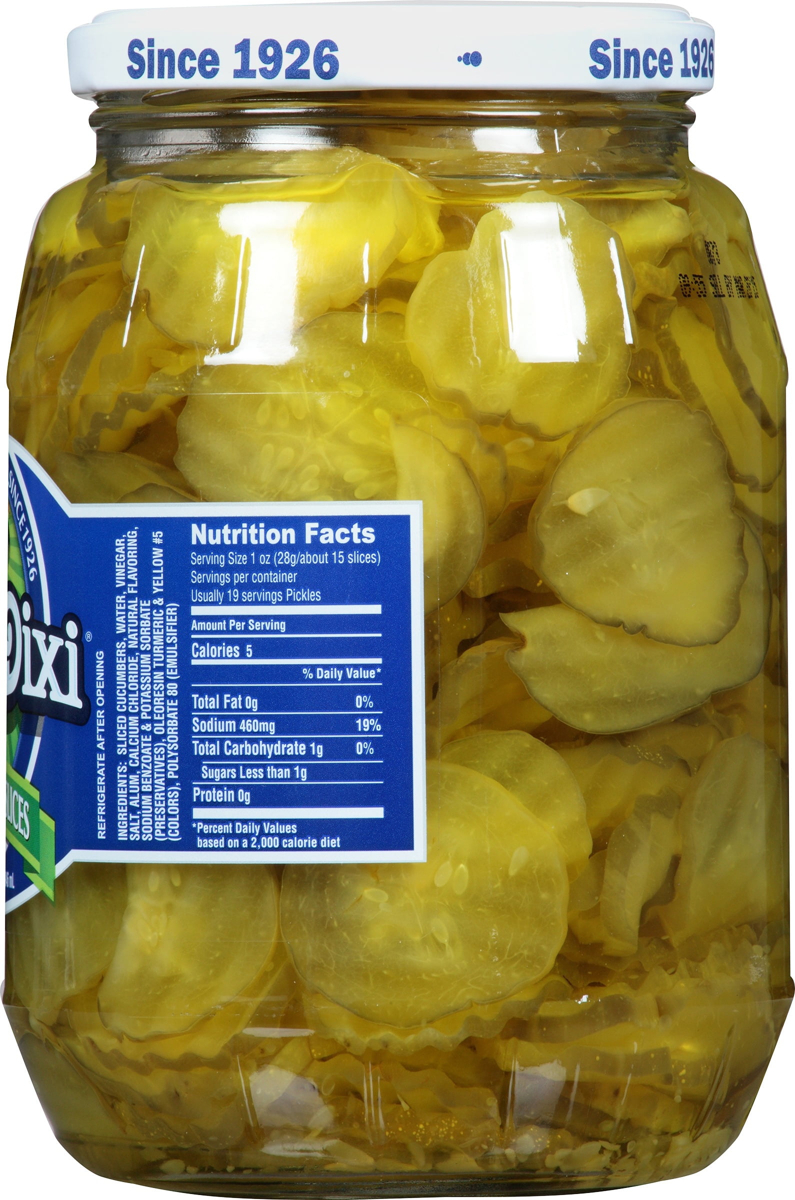 (3 pack) Del Dixi® Hamburger Slices Pickles 32 fl. oz. Jar