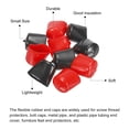 thumbnail image 4 of Uxcell Juego de tapas de goma cubiertas de vinilo protector de rosca para tornillos y tornillos negros rojos 1.42" 10Pcs, 4 of 5