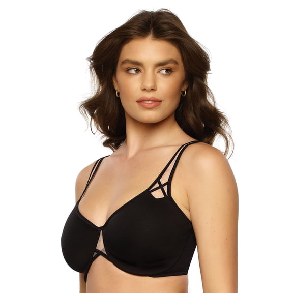 Paramour by Felina | Amaranth Cushioned Comfort Unlined Minimizer Bra (Black, 32C)