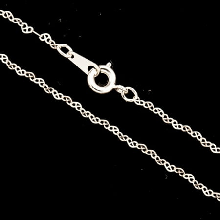 Bagel Chain Necklace With Springring Clasp 20Inch Silver Plated Brass 2mm Chain Width 1pcs/pack (3-Chain Value Bundle), SAVE $2