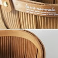thumbnail image 6 of Novobey Picnic Basket Hand Woven Natural Wood Chips Fruit Basket Wooden Picnic Basket with Carrying Hand Durable Suitable for Storage of Fruits Snacks Sundries Can be Used for Picnic Vacation BBQ, 6 of 8