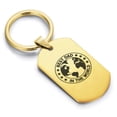 thumbnail image 1 of Stainless Steel World's Best Dad Dog Tag Keychain Circle Ring, 1 of 2