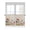 Bright Red Gray Green Light Beige, variant on Half Window Curtain 36 Inches Long, Spring Floral Window Treatment Curtain Drapes, Colorful Summer Botanical Flowers Vintage Small Tier Curtains for Bathroom Over Sink, 27.5"x36", 2 Panels