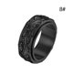 thumbnail image 4 of Anillo de banda unisex de acero inoxidable anillo de banda vintage de la boda en capas fiestas de nudillo de nudillos de joyería regalos personalizados tamaño negro 8 Inevent AP010083-18B, 4 of 7