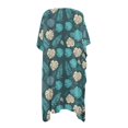 thumbnail image 3 of SCRAWLGOD Monstera Palm Leaf Print Kimono Swimsuit Coverup Casual Half Sleeve Beach Cover Up Soft Quick Dry Bathing Suit Cover Up for Women, 3 of 6