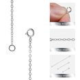 thumbnail image 2 of HYwys 3pcs S925 Sterling Silver Chain Extenders Necklace Bracelet Extended Chains Jewelry Making Accessories Silver, 2 of 6