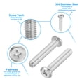 thumbnail image 3 of Unique Bargains Round Head Phillips Screws, 4 Pack M8-1.25 x 45mm 304 Stainless Steel 18-8 Full Thread, 3 of 7
