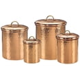 thumbnail image 2 of 4 Piece Copper "Hammered" Canister Set, 2 of 2