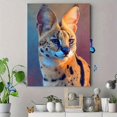 thumbnail image 4 of Serval Cat Canvas Wall Art, Animal Lover Gift Apartment Decor, 4 of 8