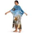 thumbnail image 3 of DISNIMO Beach Starfish Printed Womens Caftan Dress Plus Size V Neck Kaftan Dresses Batwing Sleeve Swimsuit Coverup Loose Fit Women's Long Cover Up for Bathing Suit, 3 of 7
