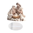 thumbnail image 2 of Adorno de mesa con escena de navideña, figura acrílica plana 2D con soporte, multifuncional, 7,3 x 7 pulgadas, decoración cristiana, 2 of 8