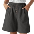 thumbnail image 1 of FNFYFH Clearance Womens Training Loose Fit Solid Color Summer Workout Shorts Breathable Gym Shorts，Dark Gray, 1 of 9