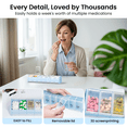 thumbnail image 6 of Extra Large Pill Organizer 2 Times a Day, 7 Day XL Pill Box AM PM ,Weekly Pill Case Twice a Day, Oversized Daily Medicine Container for Vitamins(Blue), 6 of 6