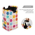 thumbnail image 3 of Yayeee Freestanding Laundry Hamper with Handle Collapsible Large Storage Basket for Clothes, Colorful Circles, 3 of 7