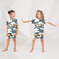 thumbnail image 5 of Hand Drawn Rainbow Pattern Summer Pajama Set Soft Cotton Short Sleeve Sleepwear 2PCS Pajama Sets Breathable Lounge Set Size 12Y, 5 of 7