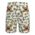 thumbnail image 6 of Kdxio Hawaiian Style Pattern Mens Casual Shorts - Drawstring Summer Beach Sports Shorts for Men, 6 of 9