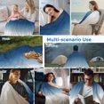 thumbnail image 5 of Navy Blue Beige Ombre Cream Cooling Blanket,Lightweight Breathable Summer Throw Blanket with Double Sided Cold Effect,Modern Abstract Art Aesthetics Picnic Blankets Bed Sheet for Hot Sleepers 40"x60", 5 of 8