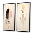 thumbnail image 3 of Designart "Elegant Retro Pink Serendipity Geometric II" Modern Geometric Framed Wall Art Set Of 2 - Modern Pink Frame Gallery Set For Office Decor, 3 of 6