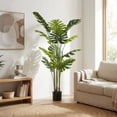 thumbnail image 6 of Verdelure 4.6FT Artificial Plant Fake Tropical Potted Tree Indoor Faux Floor Plant for Home Office Decor, 6 of 8