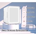 thumbnail image 5 of VNIMTI Mini Skincare Fridge 4 Liter/6 Cans, Portable Cosmetic Fridges with Makeup Mirror, Cooler & Warmer, AC & DC, Small Refrigerator for Bedroom, Car, Office, Outdoor (White - 4L), 5 of 8