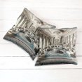 thumbnail image 5 of Ambesonne Classic Throw Pillow Cover Pack of 2, Ritzy Room Posh Scene Print, 2 Pcs-24" x 24", Coconut and Sea Blue, 5 of 5