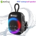 thumbnail image 1 of Portable Bluetooth Speaker with RGB Lights, 8W Stereo Sound Deep Bass Wireless Outdoor Speaker, TWS & TF Card Support, Cycling Speaker with Buckle, 1 of 15