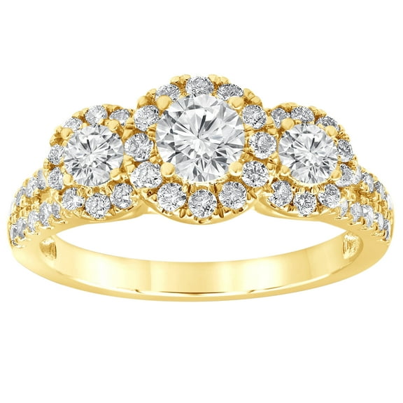 Unique Moments 1.25 ct Lab Grown Diamond Engagement Ring in 10K Yellow Gold