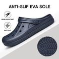 thumbnail image 5 of YHOON Clogs Men and Women Garden Shoes Marbled Clogs Slides Sandals Unisex Slip on Beach Water Shoes Navy Blue Size 6 Women/4 Men, 5 of 7