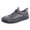 Grey, variant on Men's Athlet𝗂c Shoes Hollow Out Mesh Breathable Sneakers Comfortable Lightweight L𝗈afers Shoes with Elastic La𝖼e Up, Casual Cushioning Sport Shoes S𝗅ip On Outdoor Walking Shoes