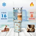 thumbnail image 4 of 40oz Ocean Nautical Anchor Stainless Steel Flip Straw Tumbler Spill Proof Travel Cup Double Wall Vacuum Insulated Coffee Mug with Top Handle, 4 of 6